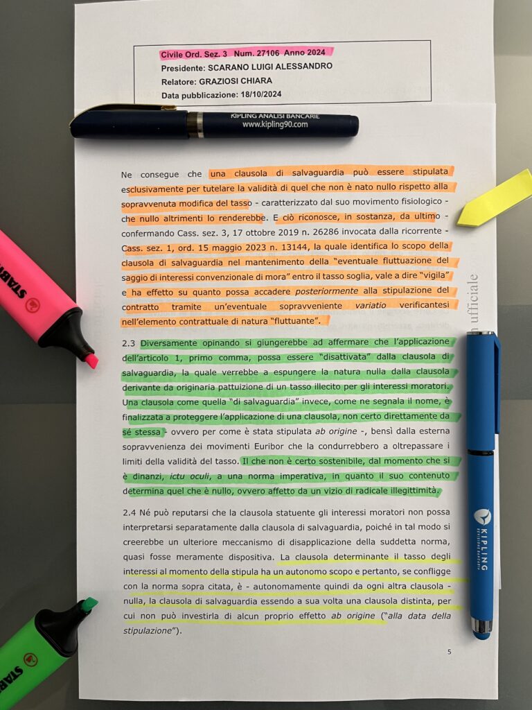 Salvaguardia del Leasing illegittima con tassi usurai
