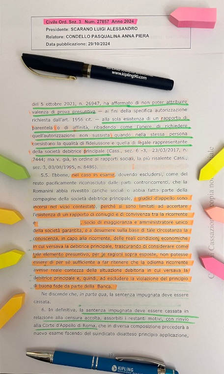 Il fideiussore parente o affine del soggetto garantito