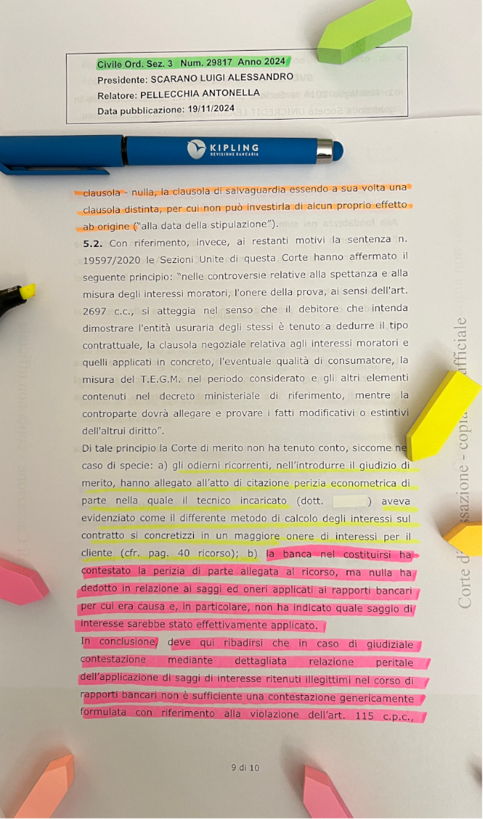 Contestazioni puntuali di mora